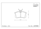 Endless ME22 Renault Clio RS Mk3 197/200 Rear Performance Brake Pads EIP025