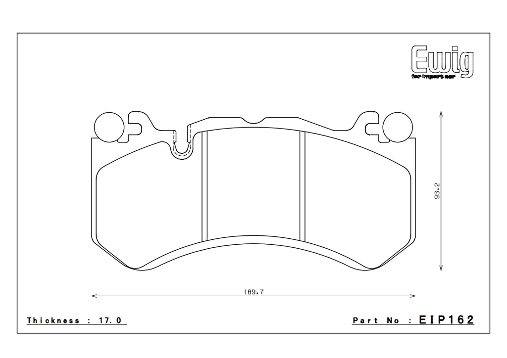 Endless MX72 Mercedes E63 W212 Front Performance Brake Pads EIP162
