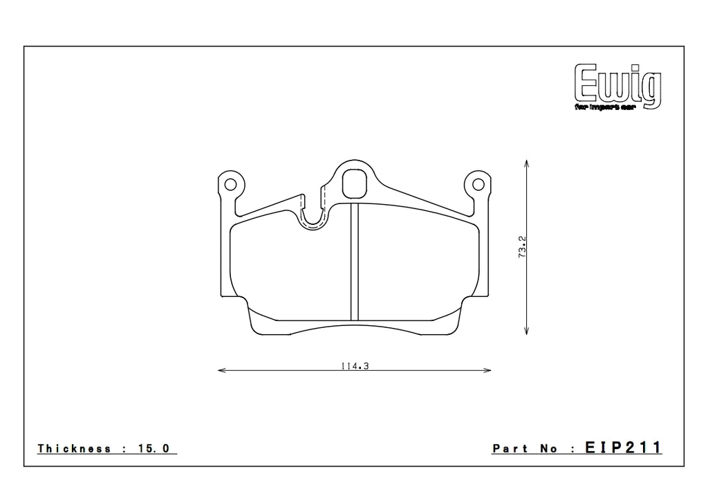 Plaquettes de frein arrière haute performance Endless MX72+ Porsche Boxster/Cayman S/GTS 2.5 718 EIP211