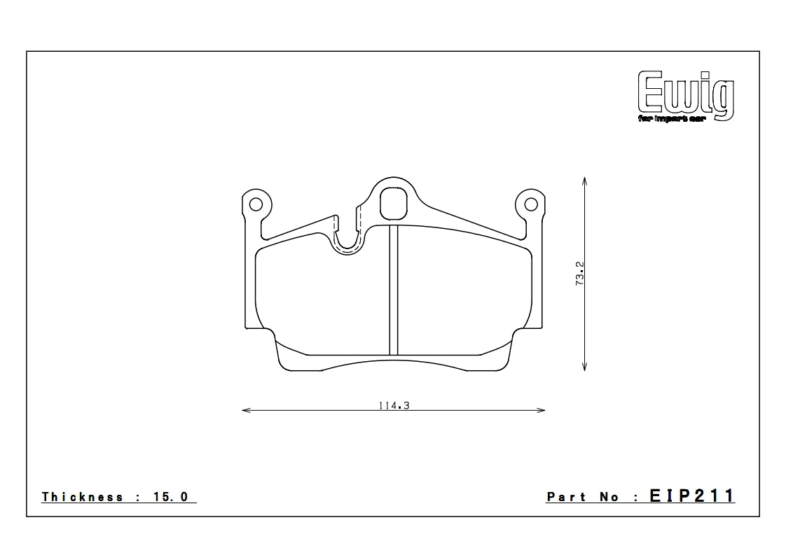 Plaquettes de frein arrière haute performance Endless MX72+ Porsche Boxster/Cayman S/GTS 2.5 718 EIP211