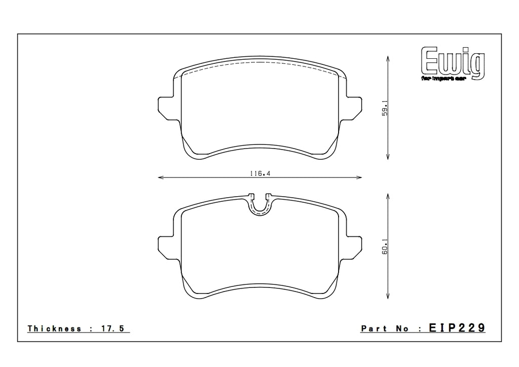 Endless MX72+ Audi RS6/RS7 C7 Rear Performance Brake Pads EIP229