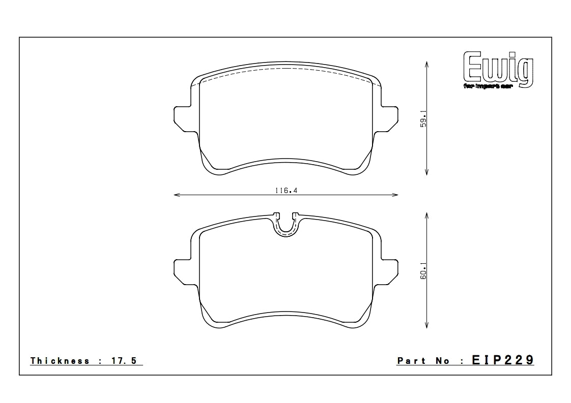 Endless MX72+ Audi RS6/RS7 C7 Rear Performance Brake Pads EIP229