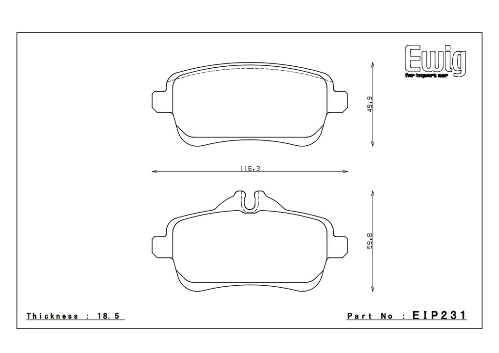 Endless ME20 Mercedes A45 W176 and CLA45 C117 Rear Performance Brake Pads EIP231