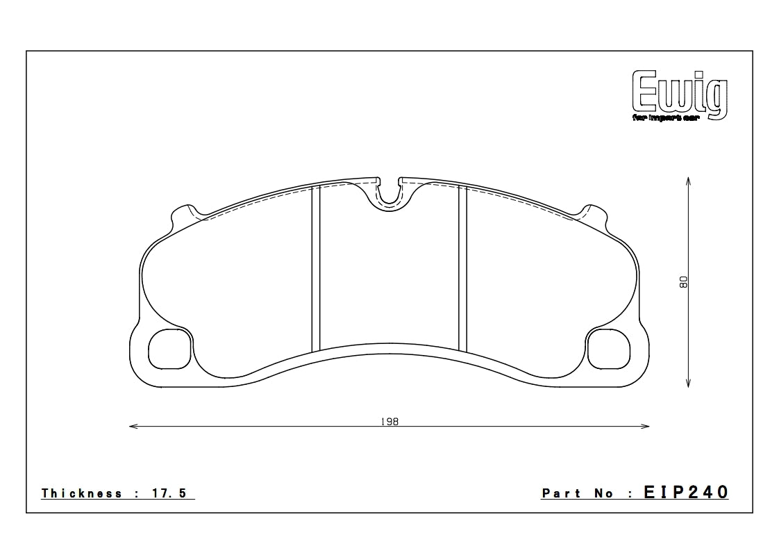 Pastillas de freno delanteras Endless MX72+ Porsche Boxster Spyder/Cayman GT4 718 de alto rendimiento EIP240