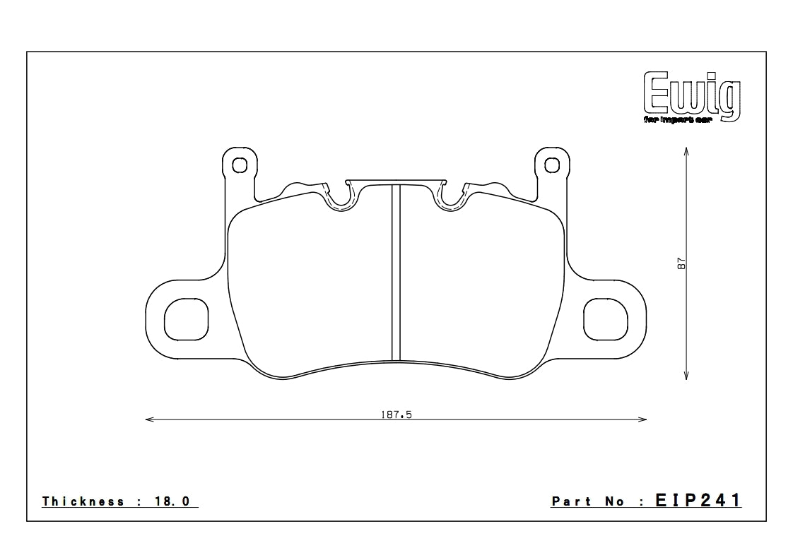 Endless MX72+ Porsche Boxster Spyder/Cayman GT4 718 Rear Performance Brake Pads EIP241