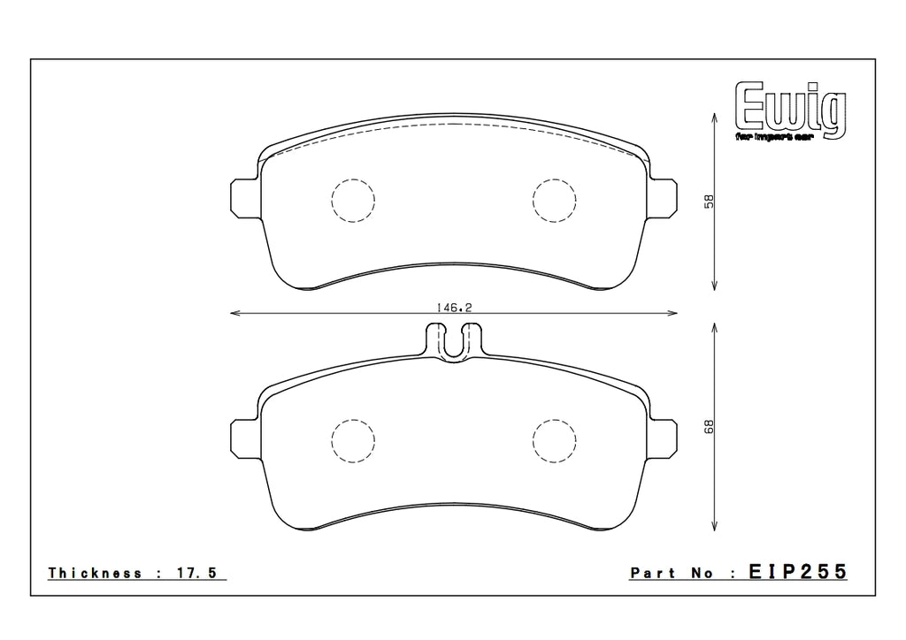 Endless MX72+ Mercedes C63 W205 Rear Performance Brake Pads EIP255