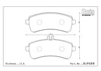 Endless MX72+ Mercedes C63 W205 Rear Performance Brake Pads EIP255