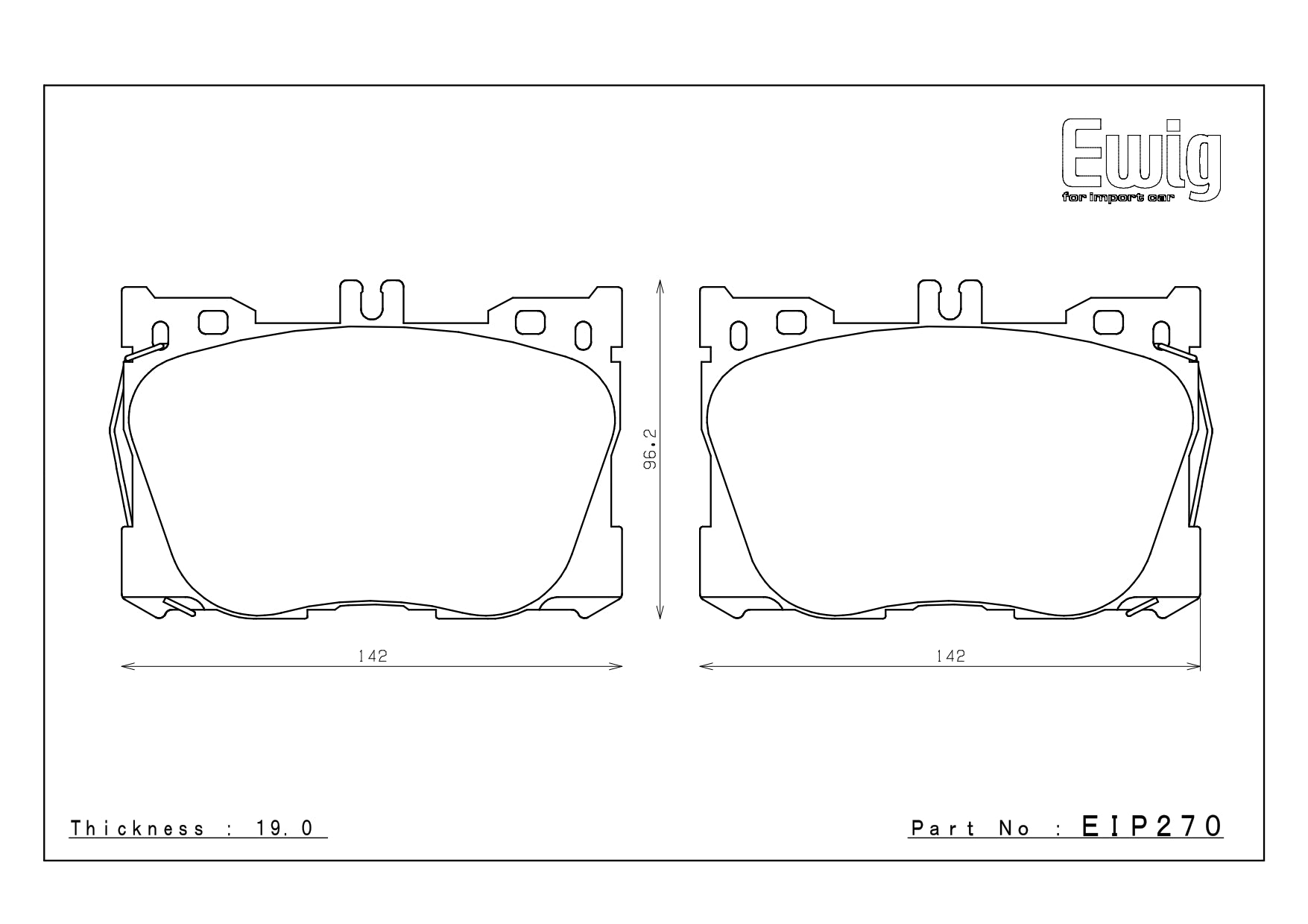 Pastillas de freno delanteras Endless MX72+ para Mercedes C43 W205 EIP270