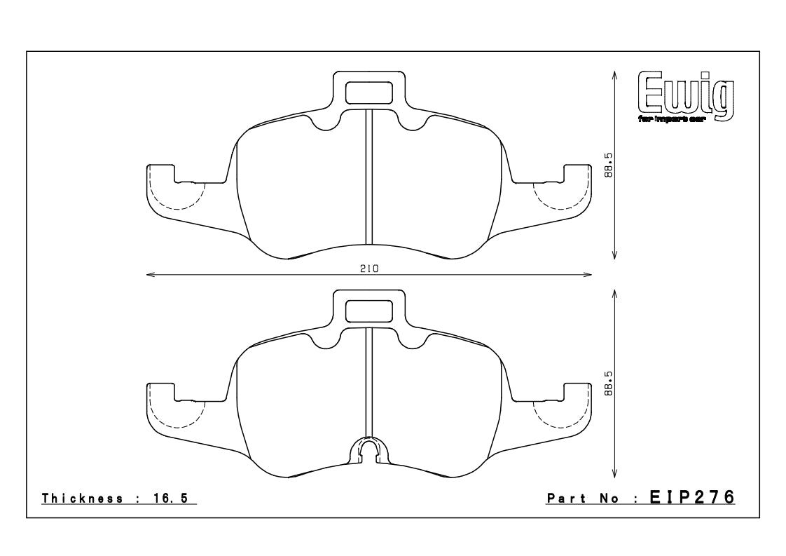 Endless MX72+ Audi TTS 8S Front Performance Brake Pads EIP276