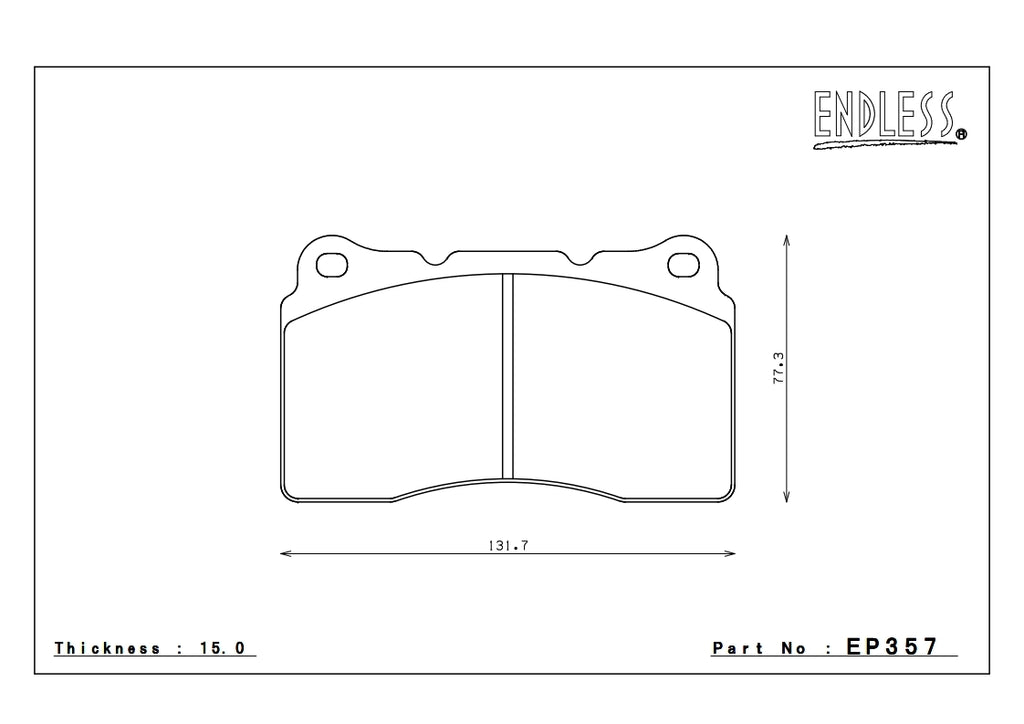 Endless ME20 Honda Civic Type R FL5 Front Performance Brake Pads EP357