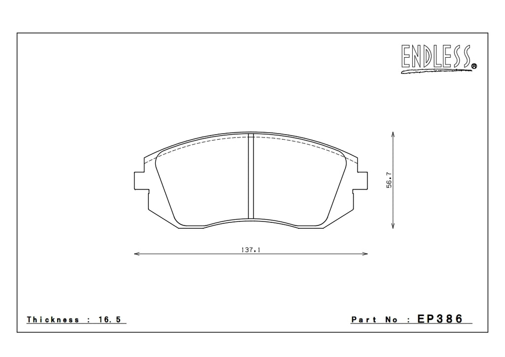 Endless MX72+ Toyota GT86/GR86 Rear Performance Brake Pads EP472
