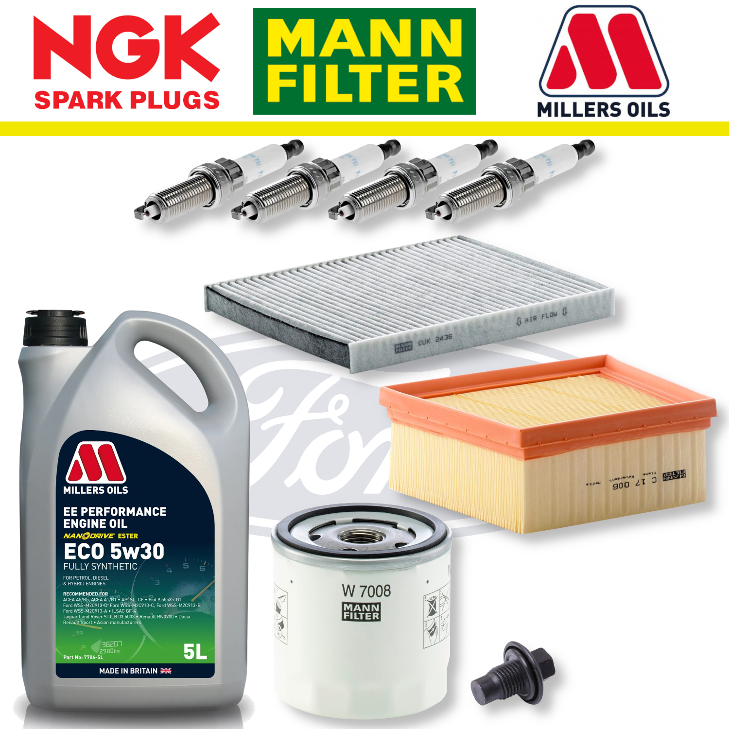 Ford Fiesta ST Mk7 ST180 1.6 EcoBoost Home Service Pack - Millers Oil Premium