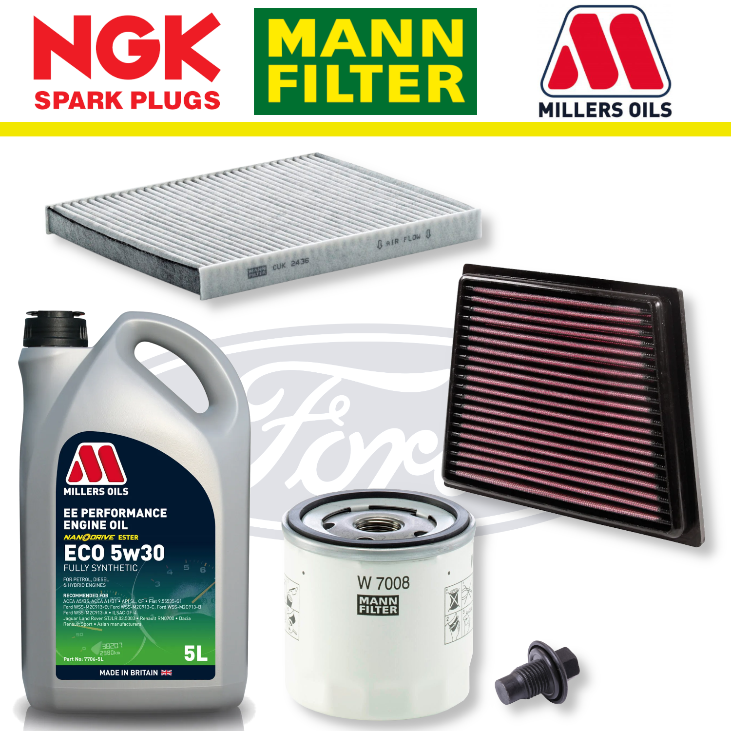 Ford Fiesta ST Mk7 ST180 1.6 EcoBoost Home Service Pack - Millers Oil Premium