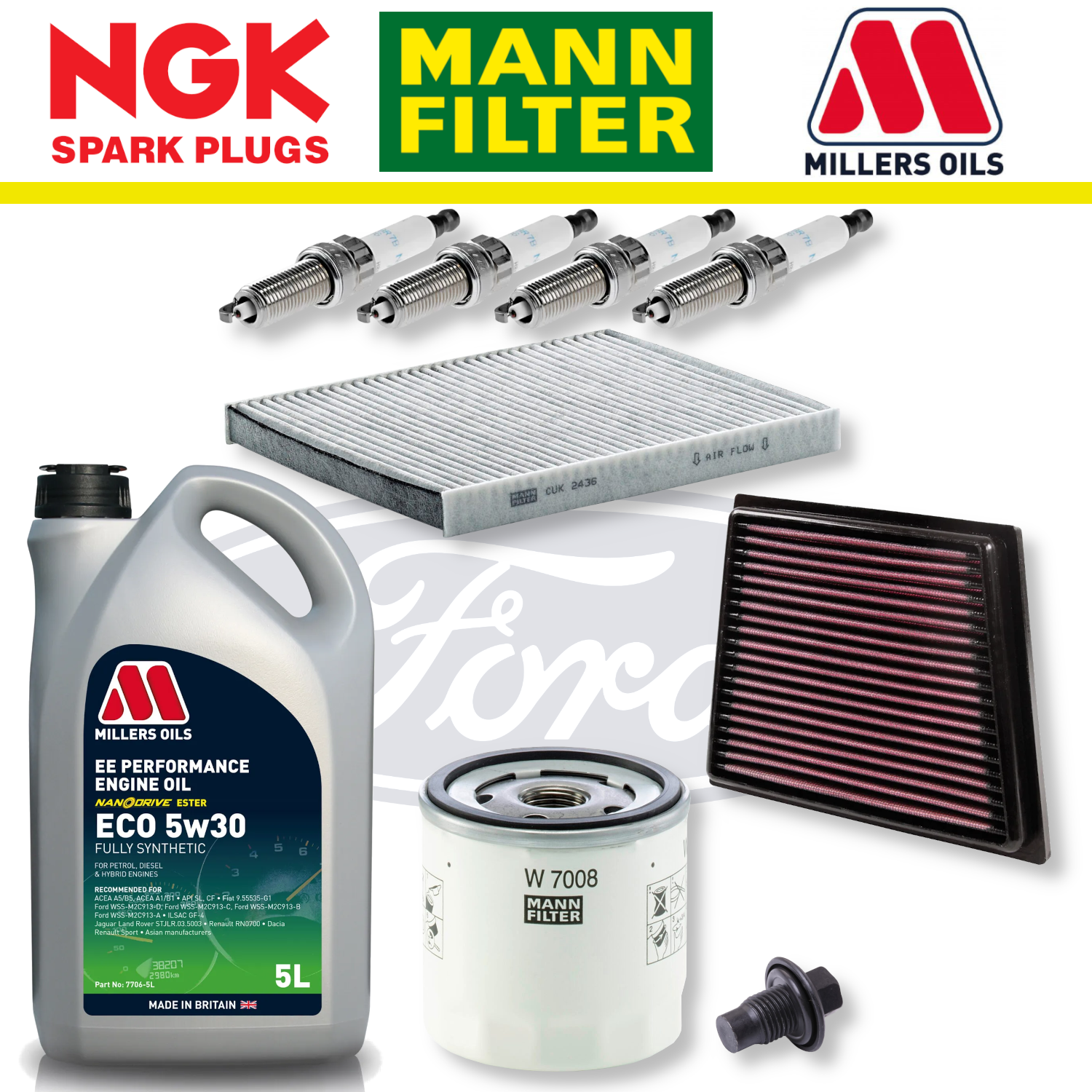 Ford Fiesta ST Mk7 ST180 1.6 EcoBoost Home Service Pack - Millers Oil Premium