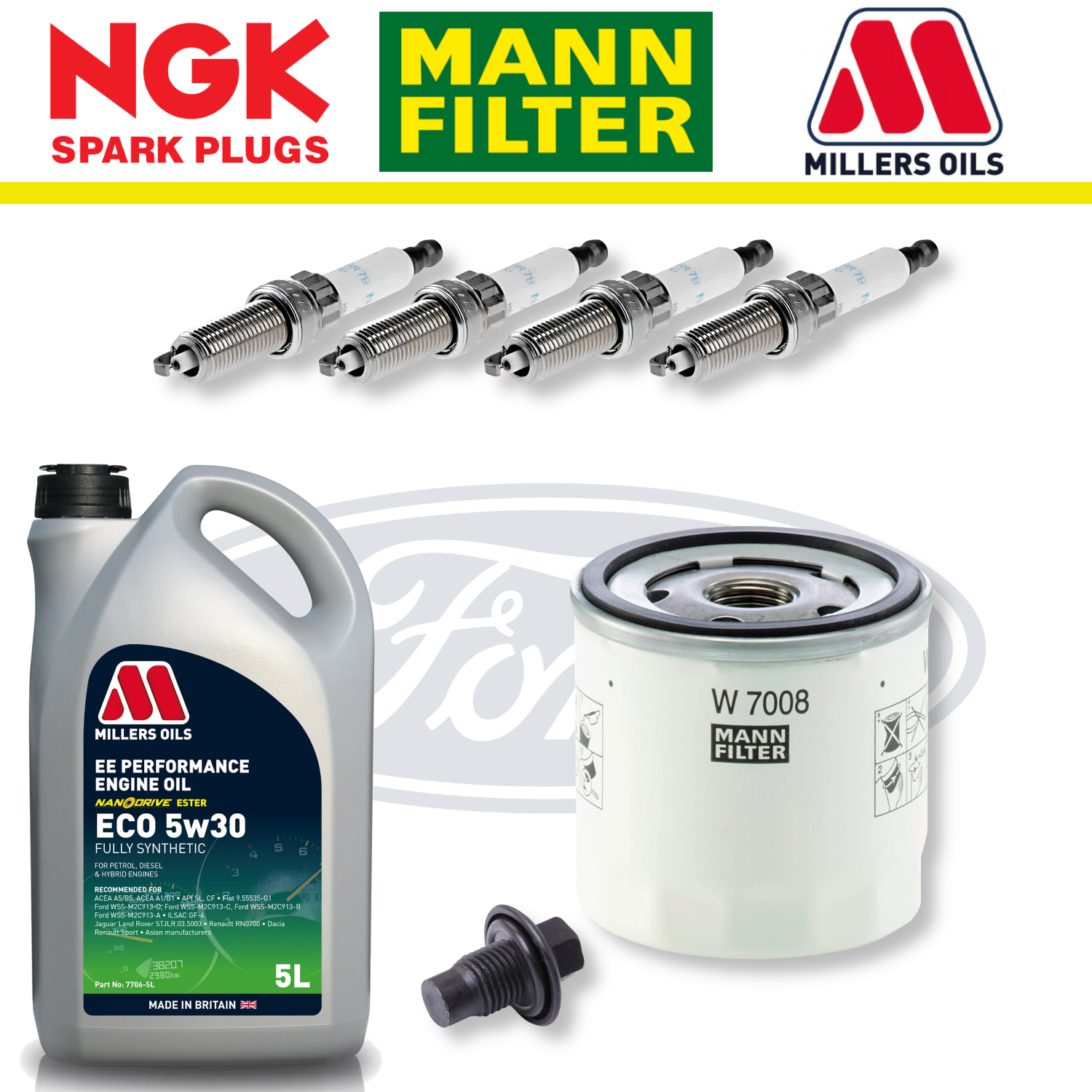 Ford Fiesta ST Mk7 ST180 1.6 EcoBoost Home Service Pack - Millers Oil Premium