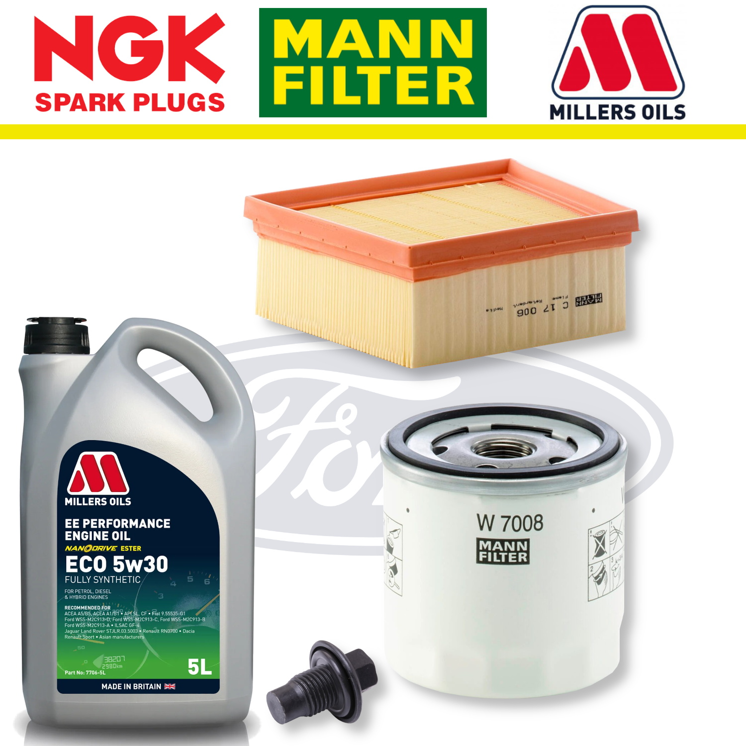 Ford Fiesta ST Mk7 ST180 1.6 EcoBoost Home Service Pack - Millers Oil Premium