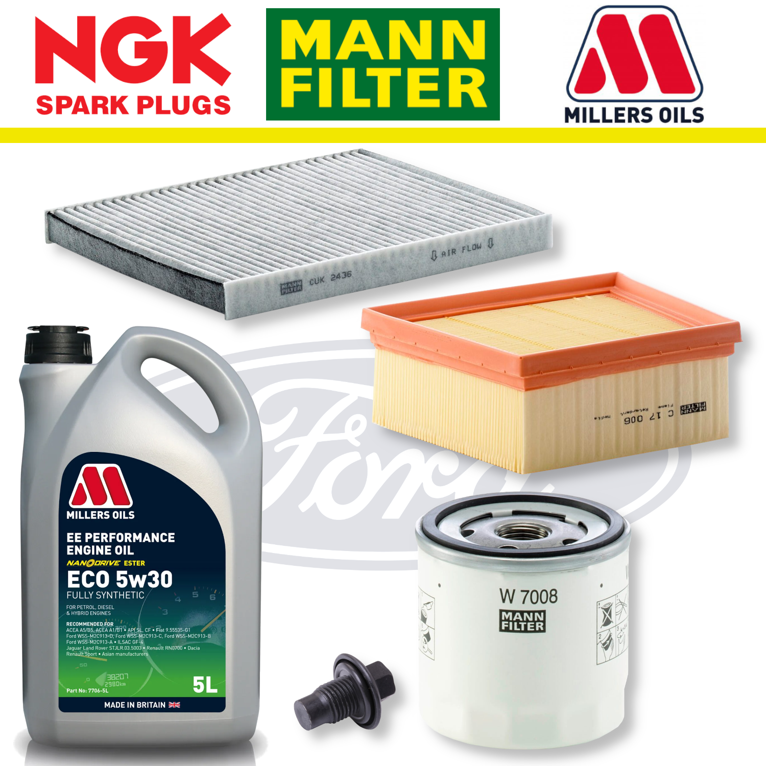 Ford Fiesta ST Mk7 ST180 1.6 EcoBoost Home Service Pack - Millers Oil Premium