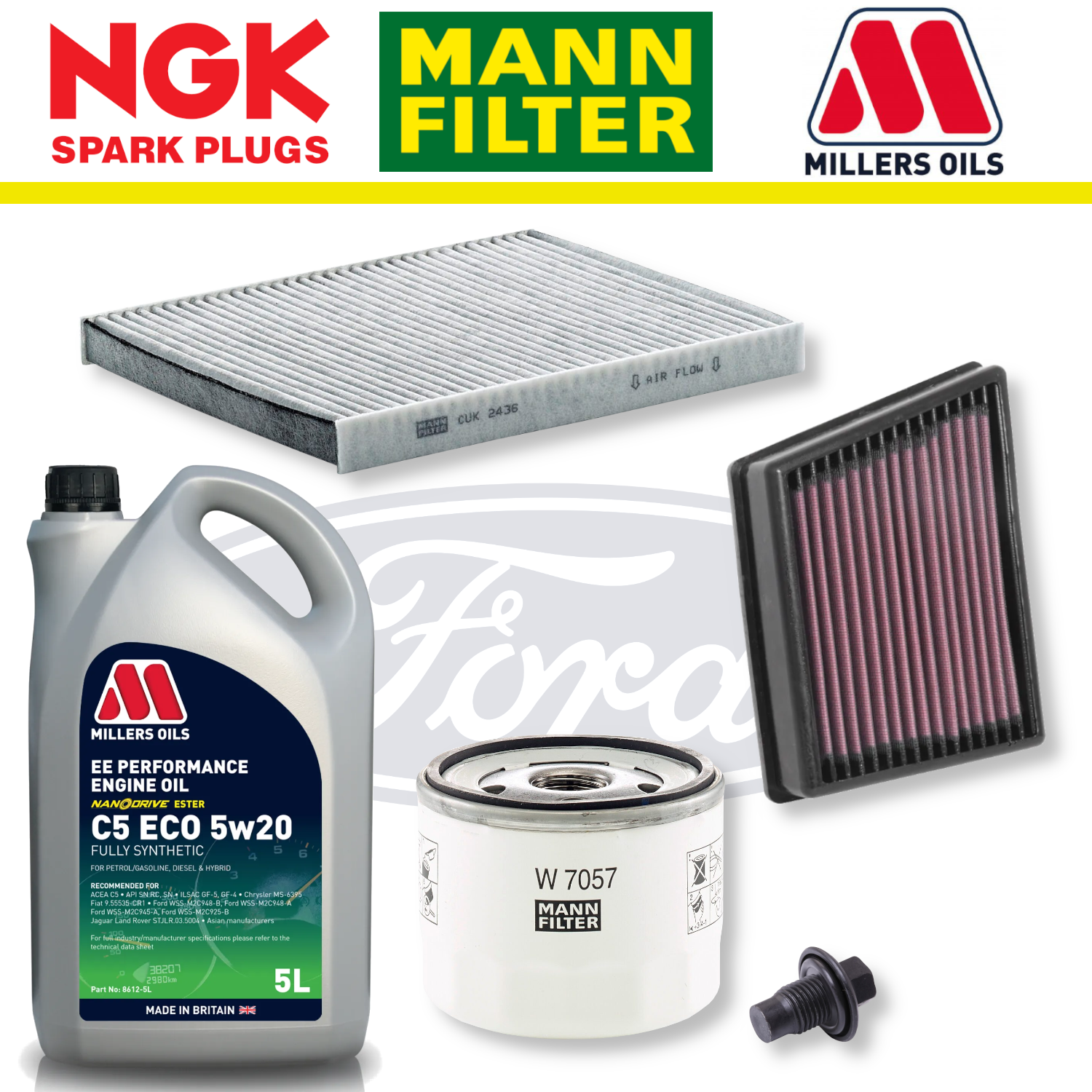 Ford Fiesta ST Mk8 (Pre March 2019) 1.5 EcoBoost Home Service Pack - Millers Oil Premium