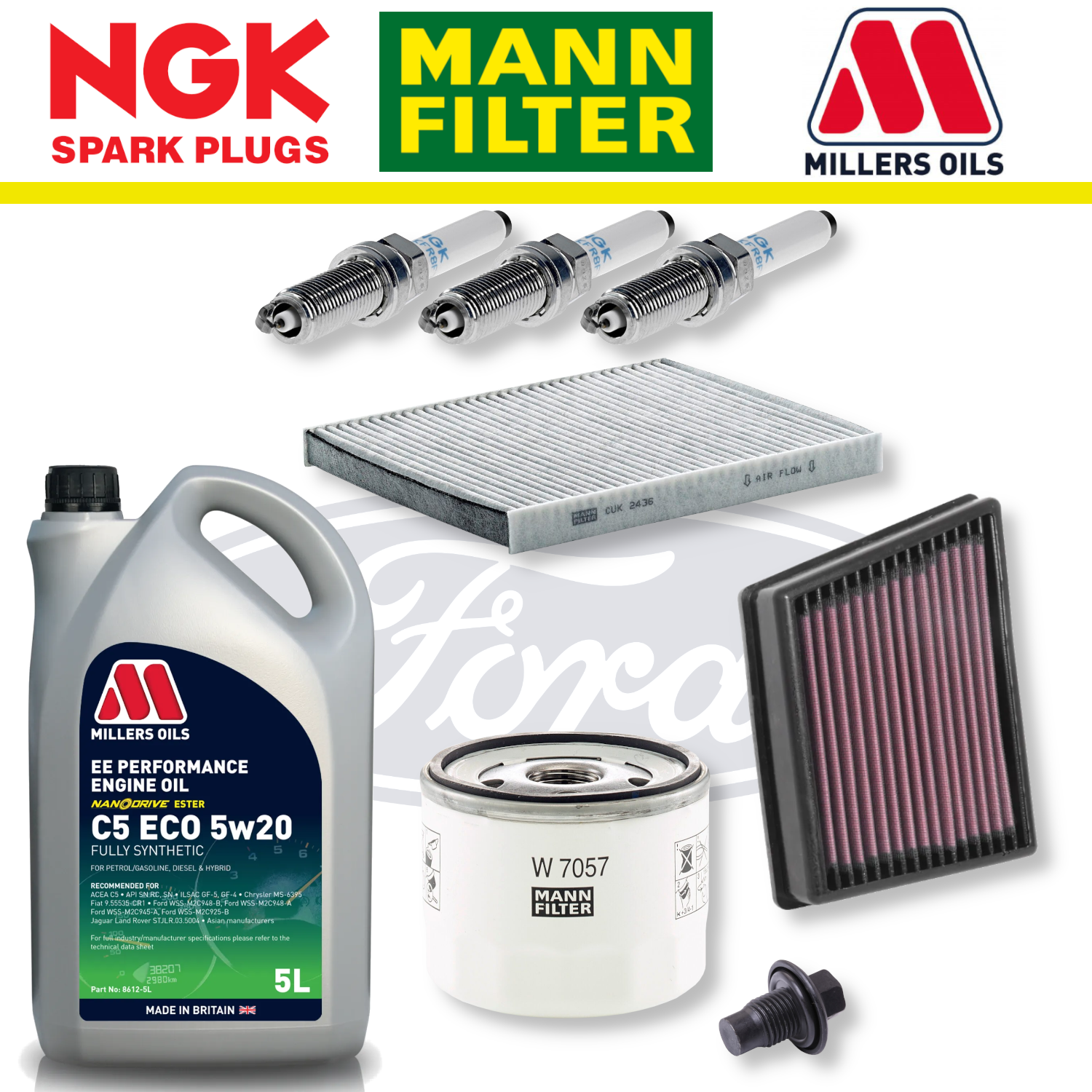 Ford Fiesta ST Mk8 (Pre March 2019) 1.5 EcoBoost Home Service Pack - Millers Oil Premium