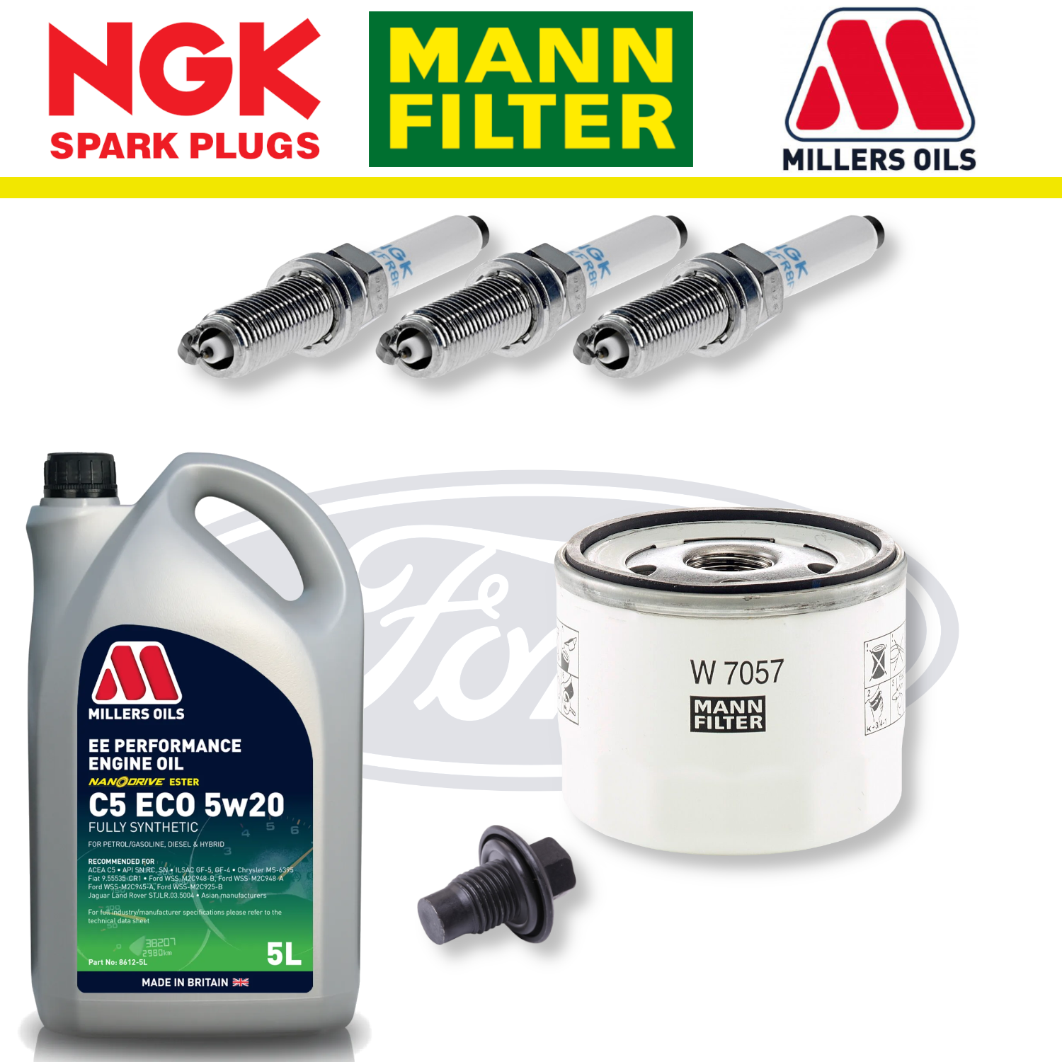 Ford Fiesta ST Mk8 (Pre March 2019) 1.5 EcoBoost Home Service Pack - Millers Oil Premium