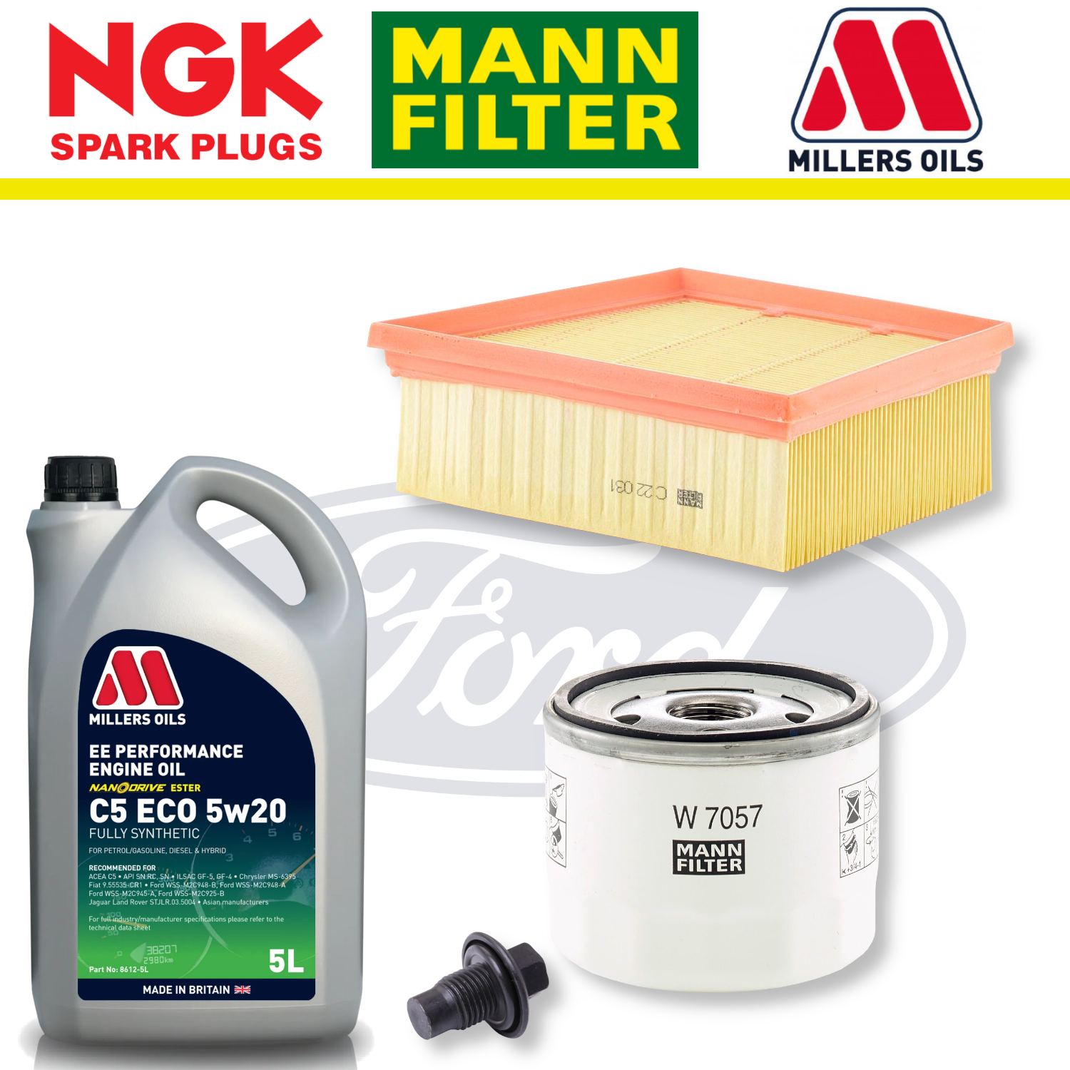 Ford Fiesta ST Mk8 (Pre March 2019) 1.5 EcoBoost Home Service Pack - Millers Oil Premium