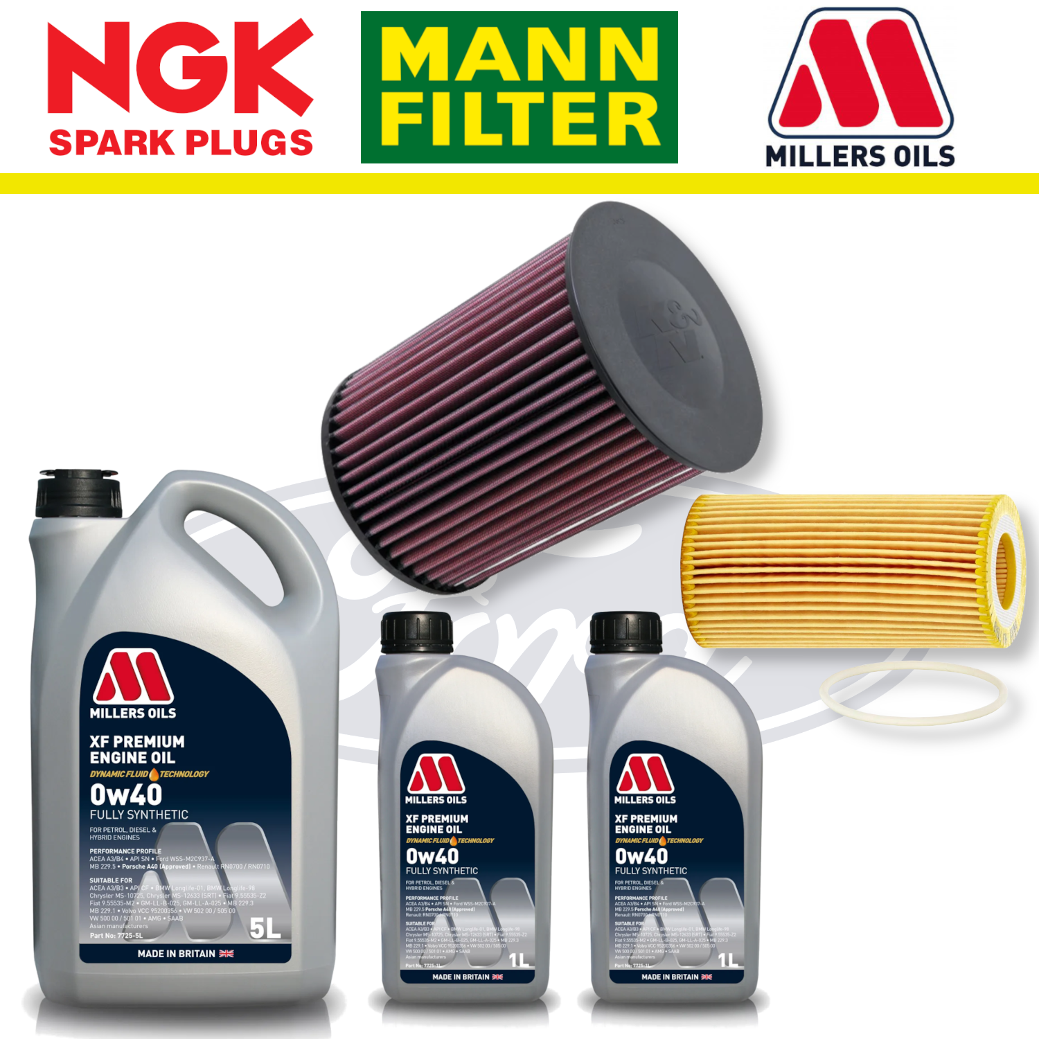 Ford Focus RS Mk2 2.5 Duratec Home Service Pack - Millers Oil Premium