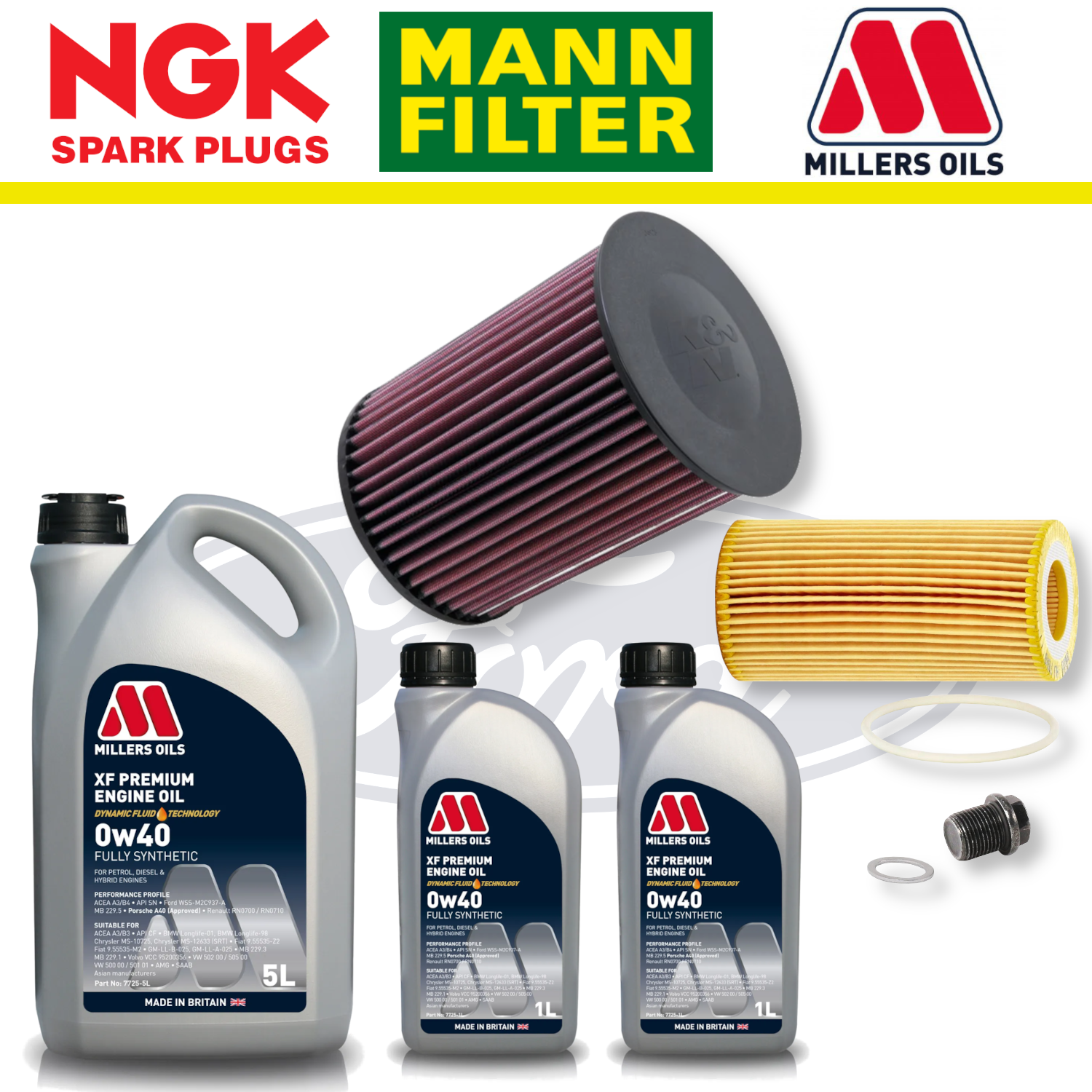 Ford Focus RS Mk2 2.5 Duratec Home Service Pack - Millers Oil Premium