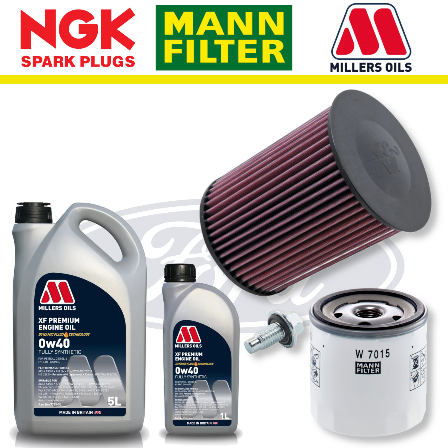 Ford Focus RS Mk3 2.3 EcoBoost Home Service Pack - Millers Oil Premium