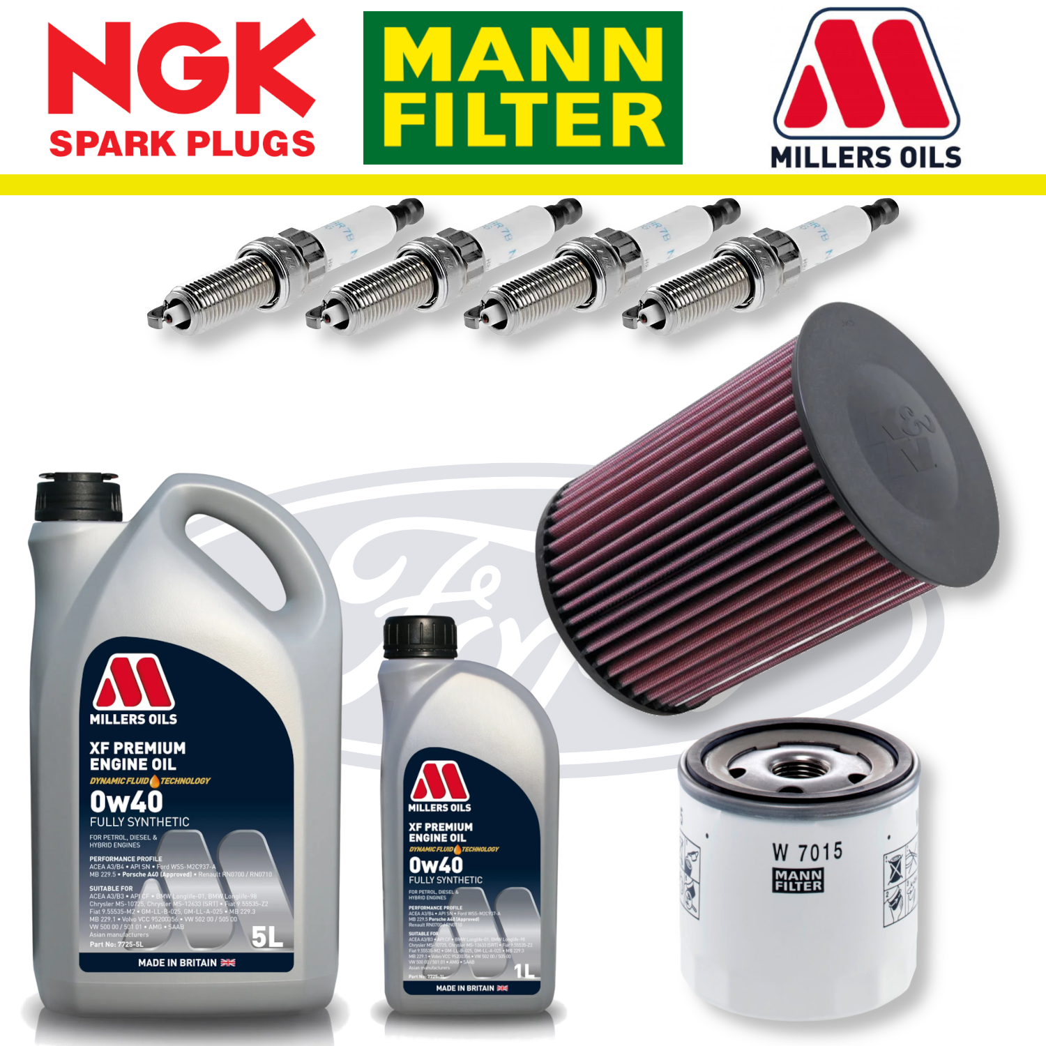 Ford Focus RS Mk3 2.3 EcoBoost Home Service Pack - Millers Oil Premium