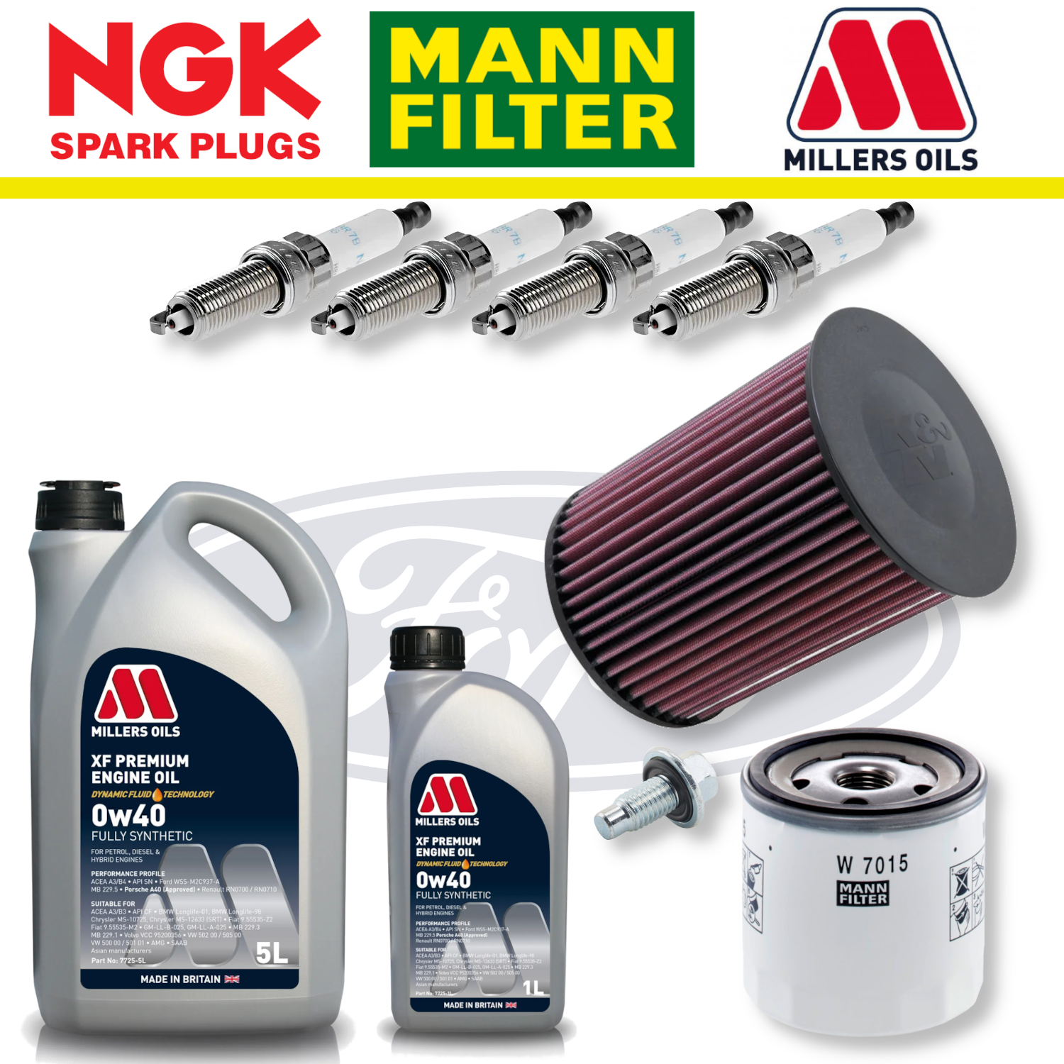 Ford Focus RS Mk3 2.3 EcoBoost Home Service Pack - Millers Oil Premium