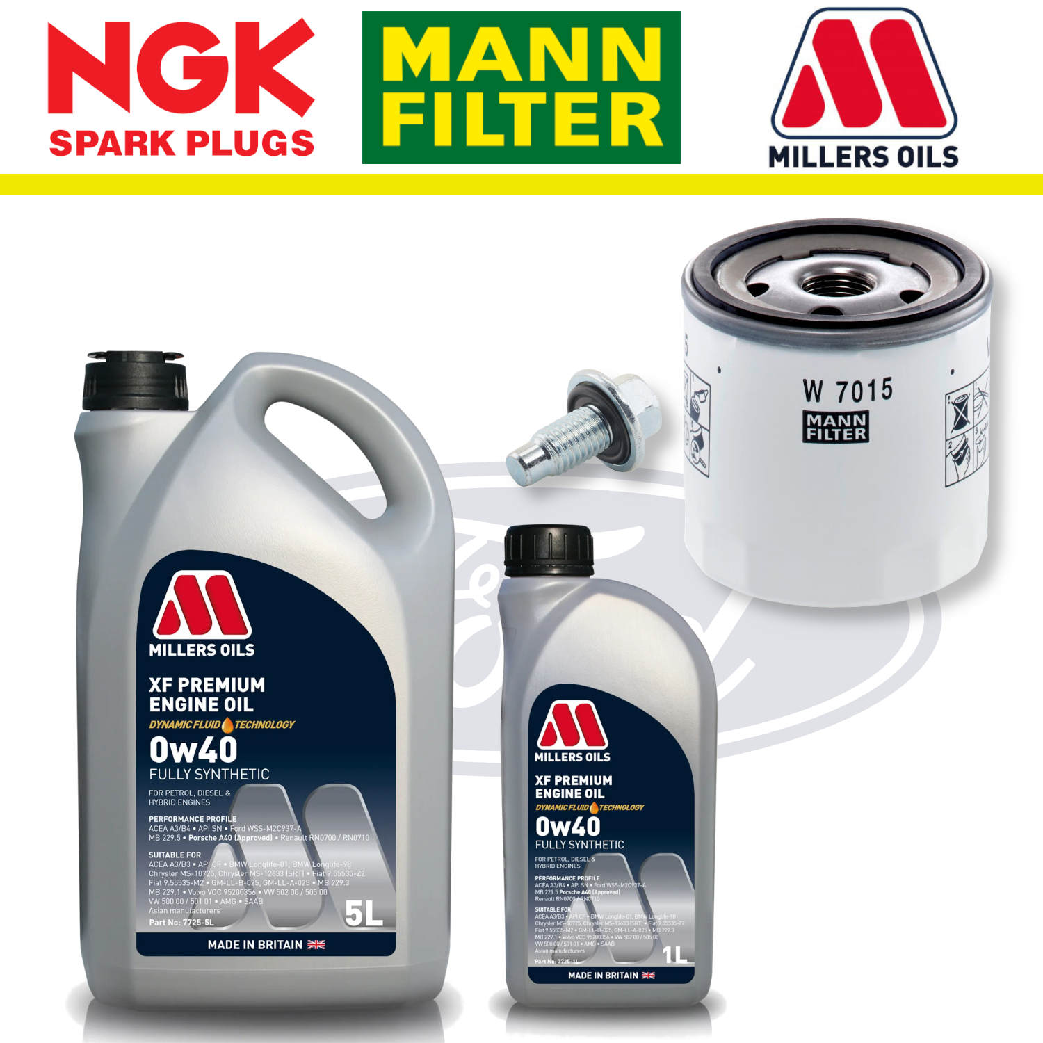 Ford Focus RS Mk3 2.3 EcoBoost Home Service Pack - Millers Oil Premium