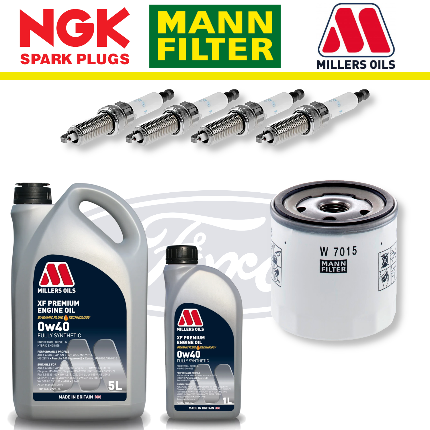 Ford Focus RS Mk3 2.3 EcoBoost Home Service Pack - Millers Oil Premium