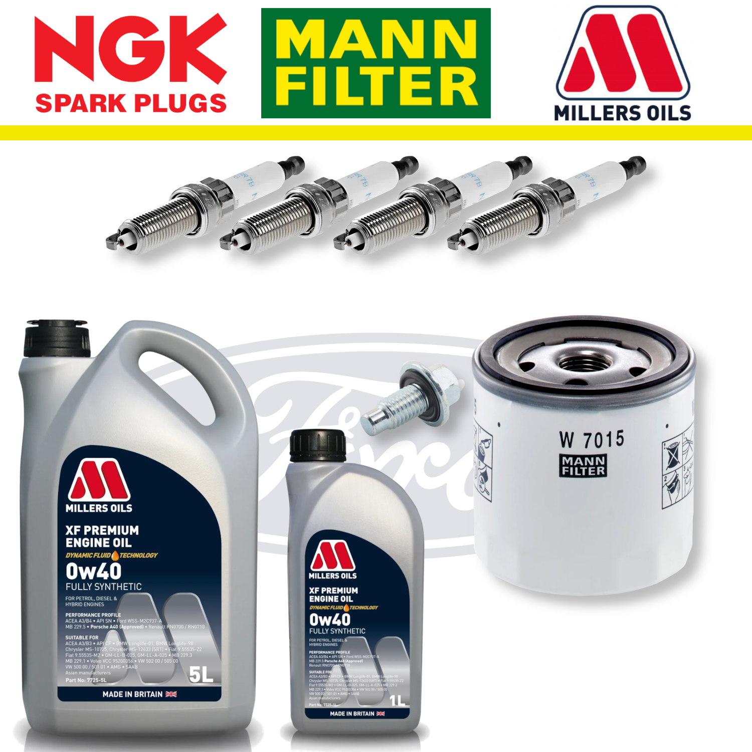 Ford Focus RS Mk3 2.3 EcoBoost Home Service Pack - Millers Oil Premium