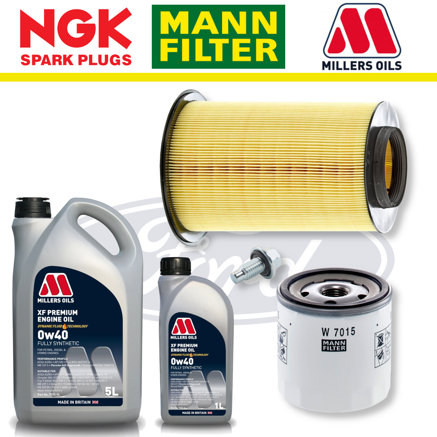 Ford Focus RS Mk3 2.3 EcoBoost Home Service Pack - Millers Oil Premium