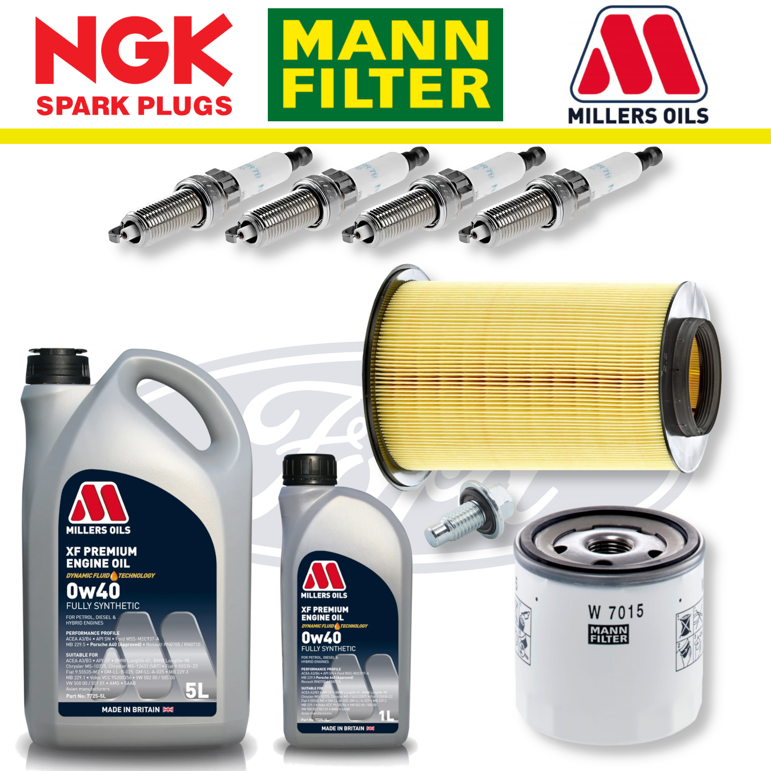 Ford Focus RS Mk3 2.3 EcoBoost Home Service Pack - Millers Oil Premium