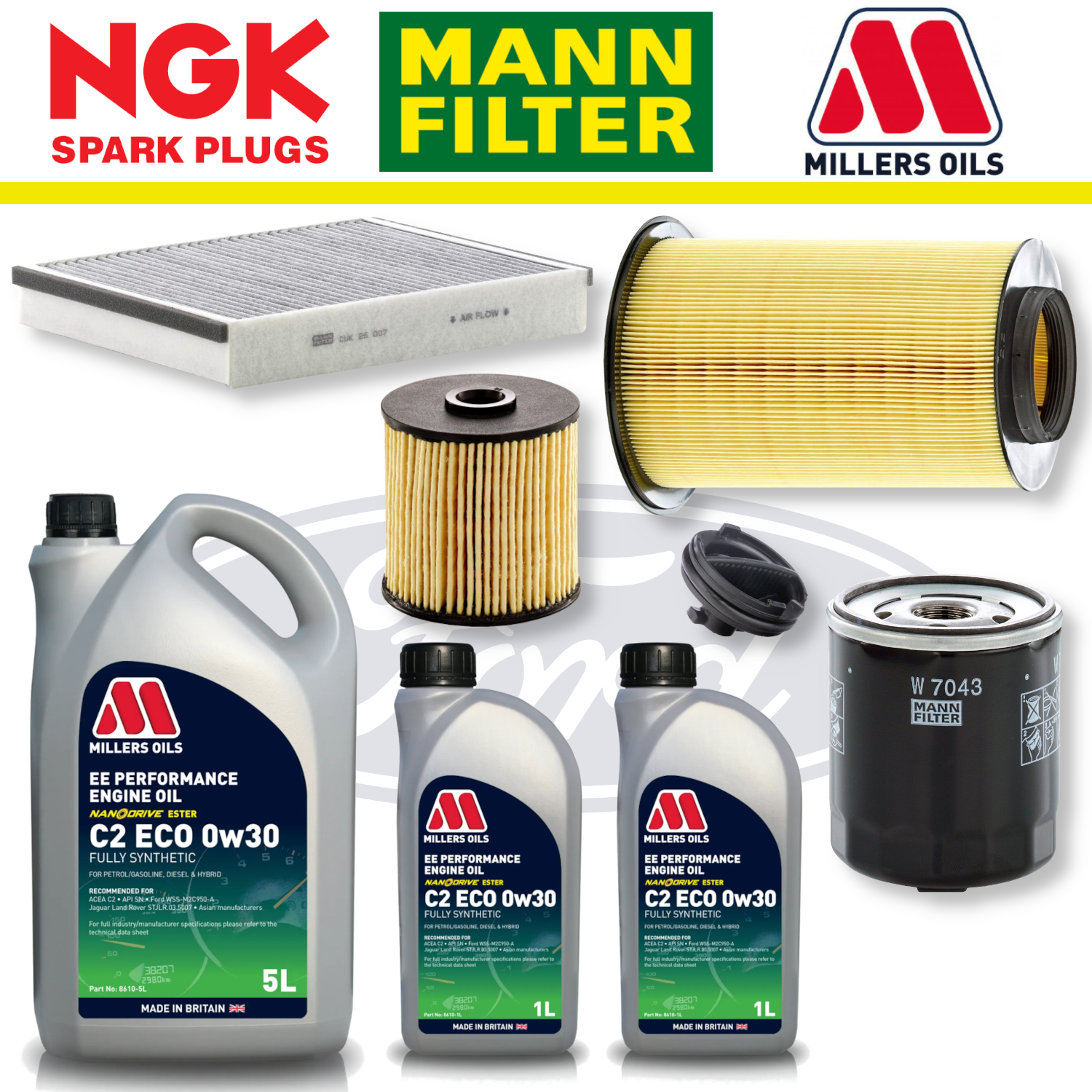 Pack d'entretien à domicile pour Ford Focus ST Diesel Mk3 - Millers Oil Premium