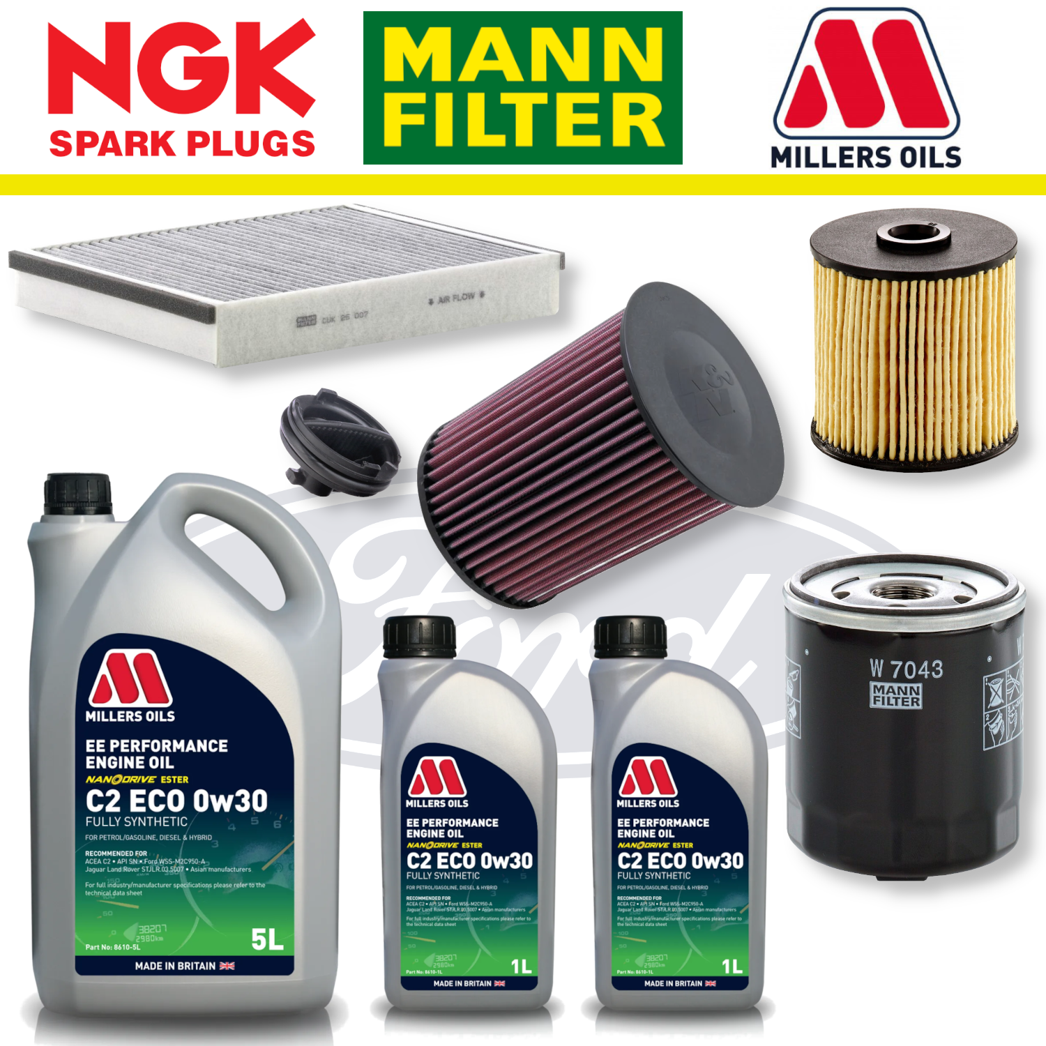 Pack d'entretien à domicile pour Ford Focus ST Diesel Mk3 - Millers Oil Premium