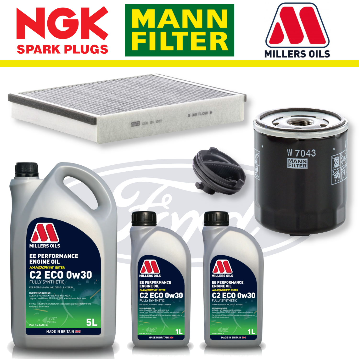 Pack d'entretien à domicile pour Ford Focus ST Diesel Mk3 - Millers Oil Premium