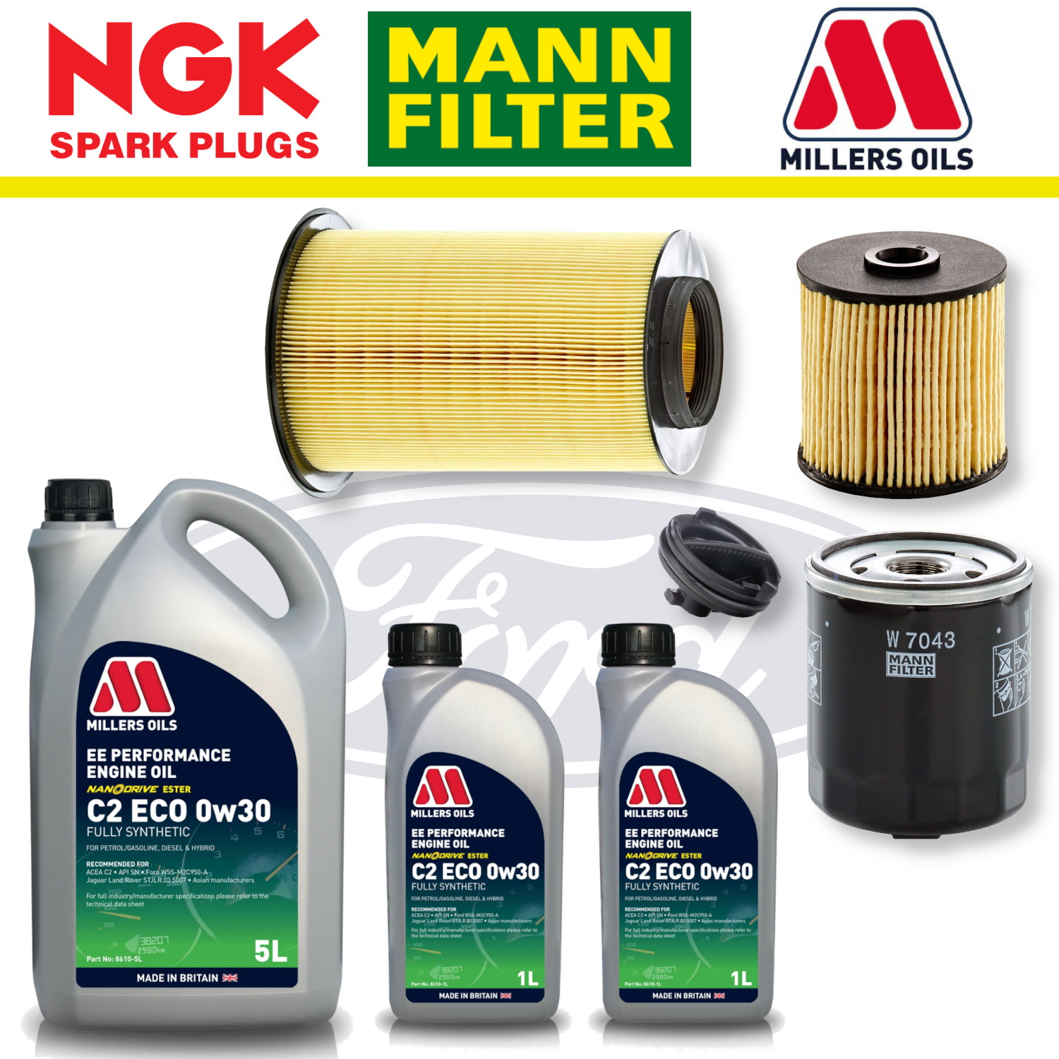Pack d'entretien à domicile pour Ford Focus ST Diesel Mk3 - Millers Oil Premium