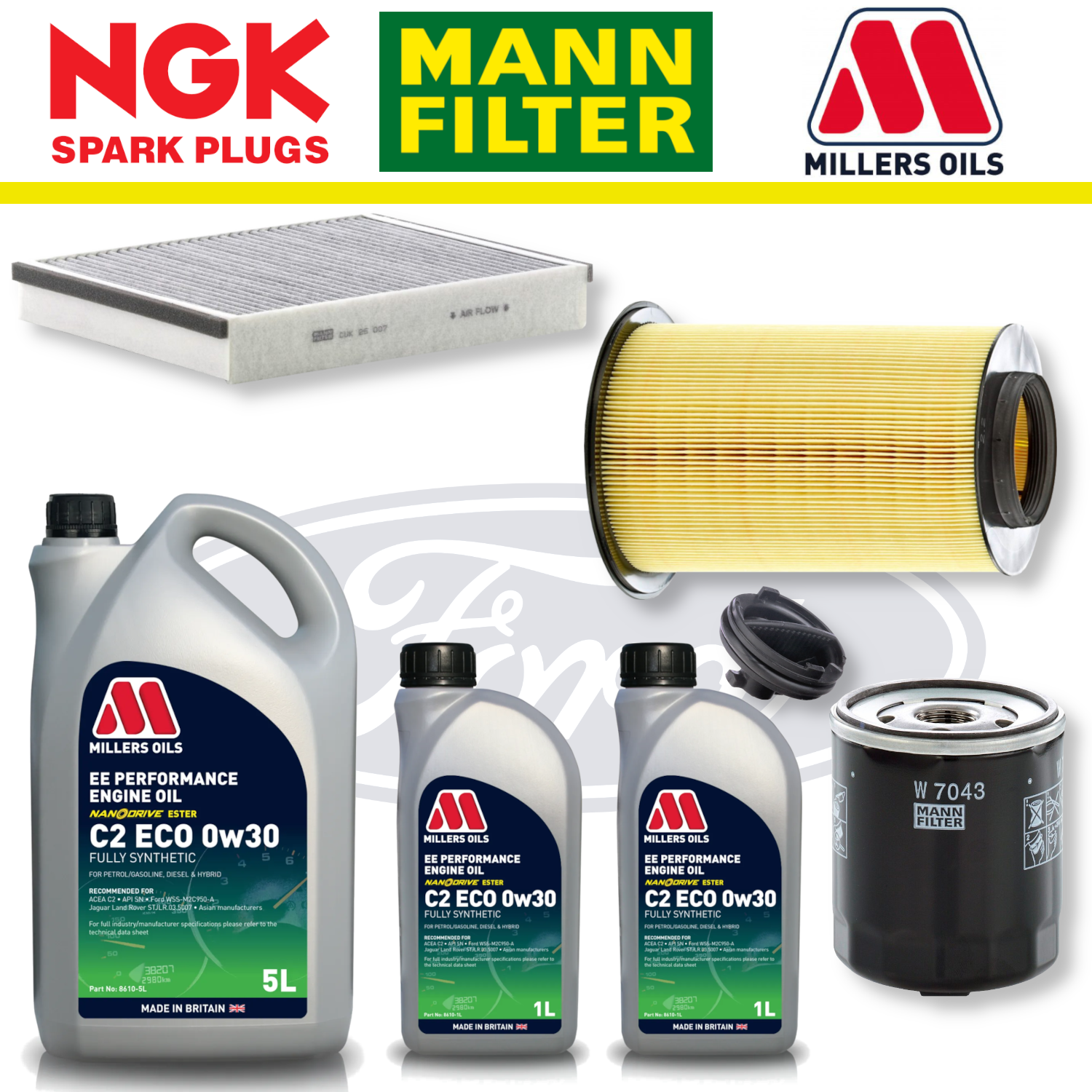 Pack d'entretien à domicile pour Ford Focus ST Diesel Mk3 - Millers Oil Premium
