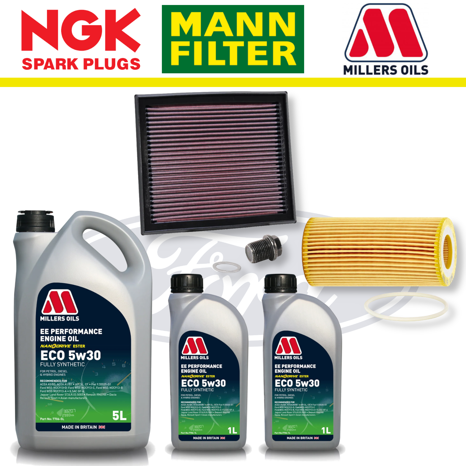 Ford Focus ST Mk2 ST225 2.5 Duratec Home Service Pack - Millers Oil Premium