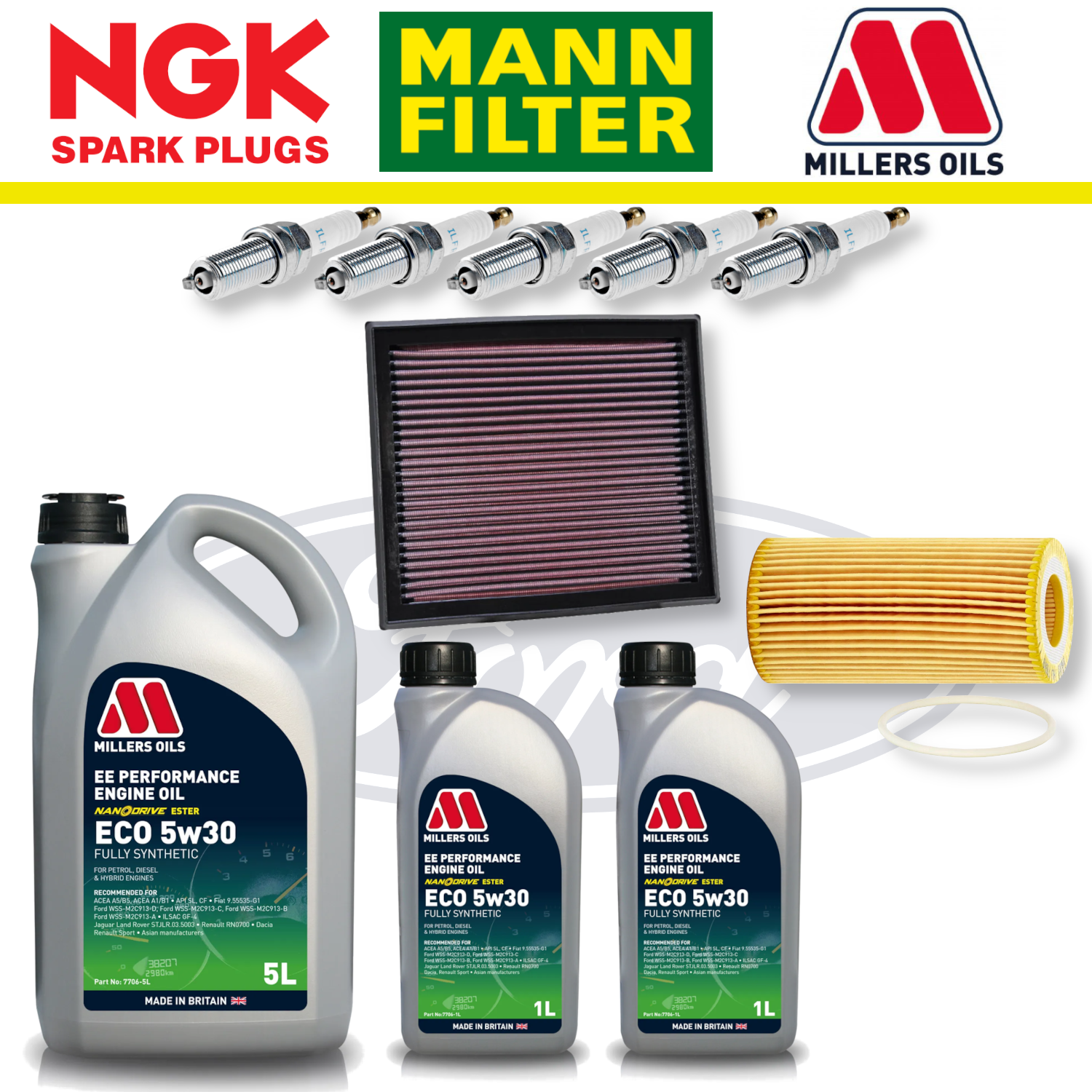 Ford Focus ST Mk2 ST225 2.5 Duratec Home Service Pack - Millers Oil Premium