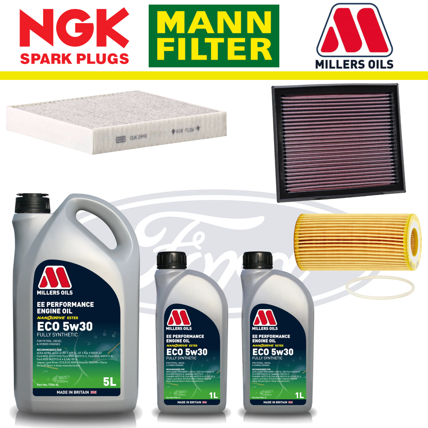 Ford Focus ST Mk2 ST225 2.5 Duratec Home Service Pack - Millers Oil Premium