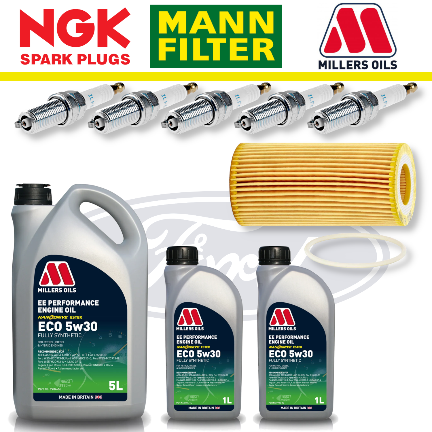 Ford Focus ST Mk2 ST225 2.5 Duratec Home Service Pack - Millers Oil Premium