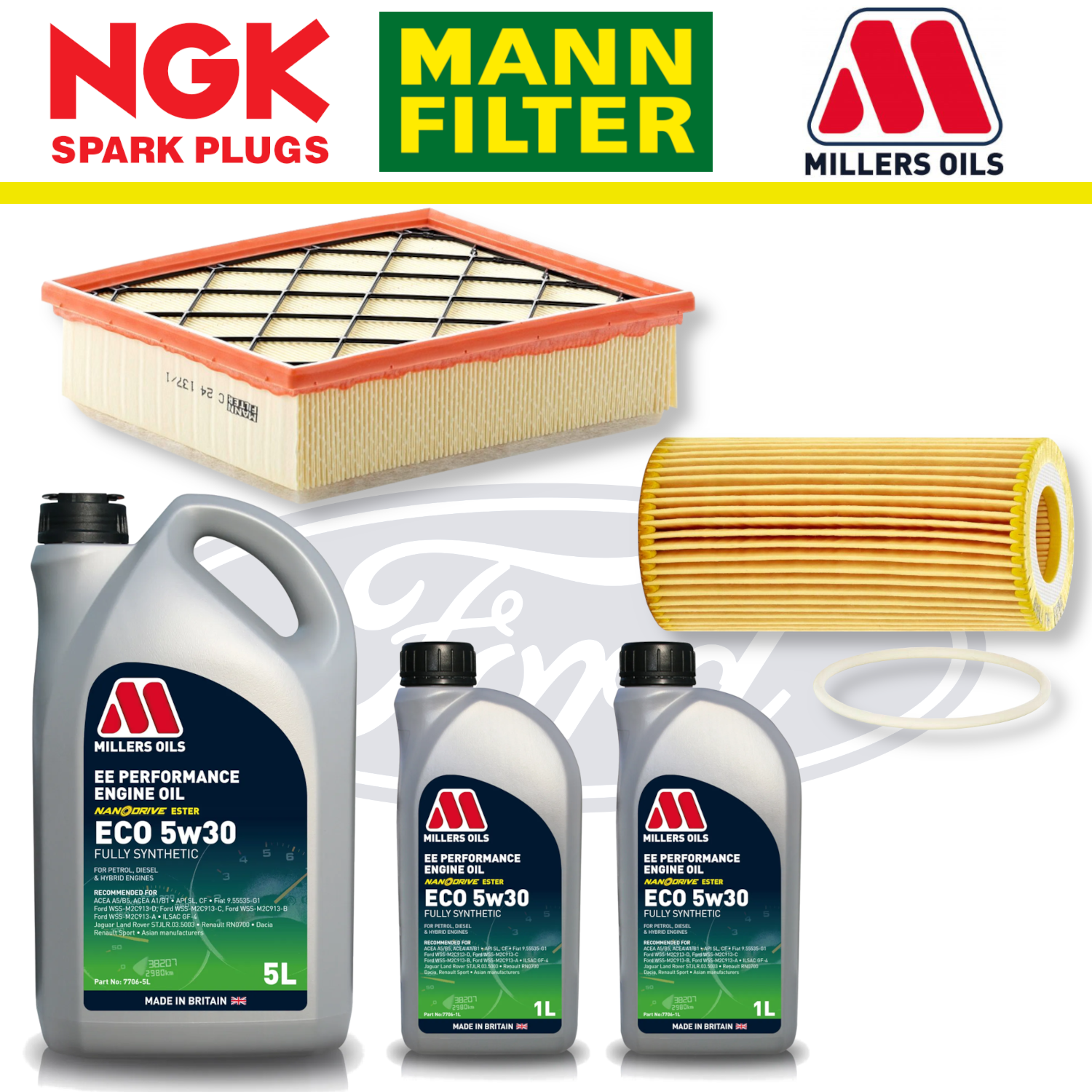 Ford Focus ST Mk2 ST225 2.5 Duratec Home Service Pack - Millers Oil Premium