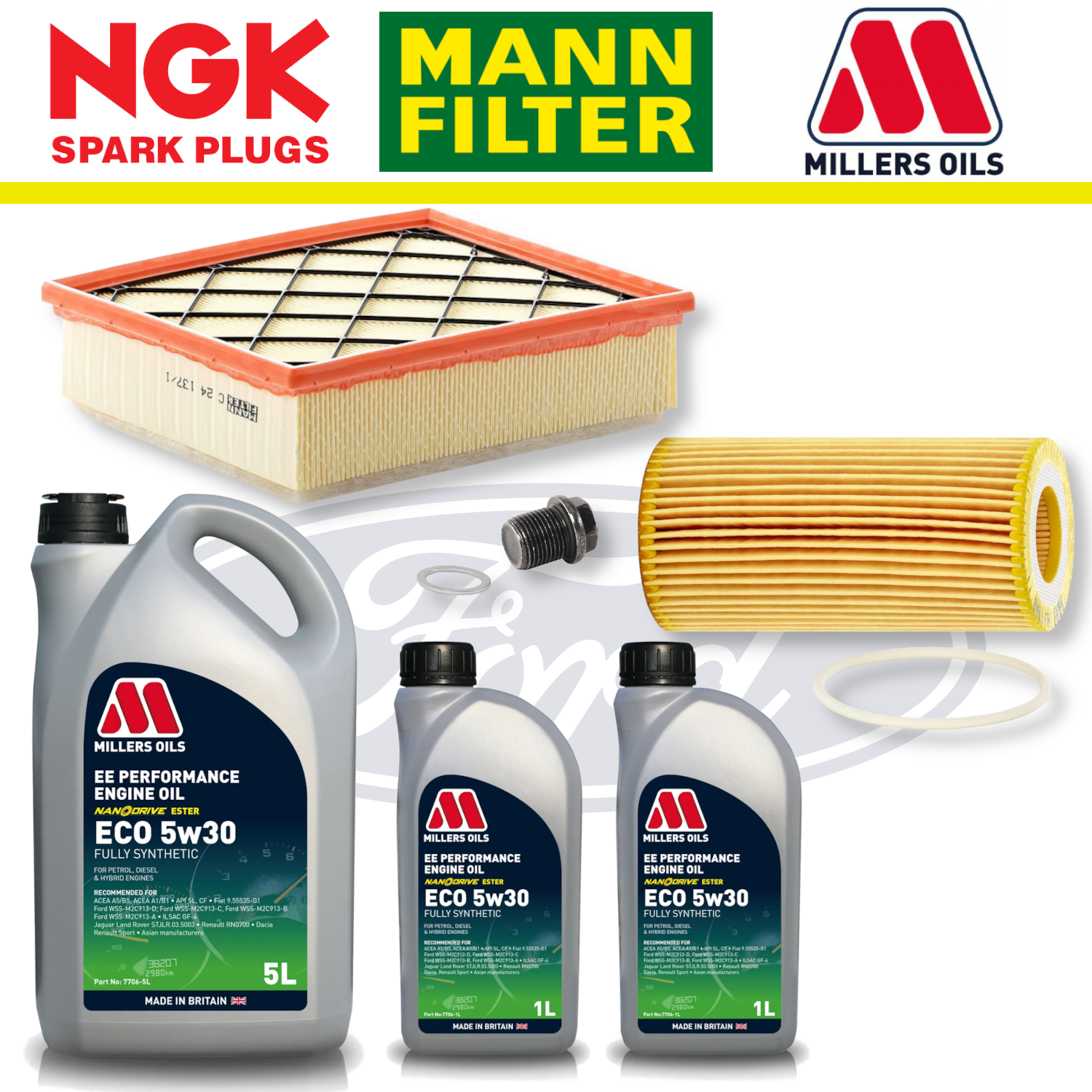 Ford Focus ST Mk2 ST225 2.5 Duratec Home Service Pack - Millers Oil Premium