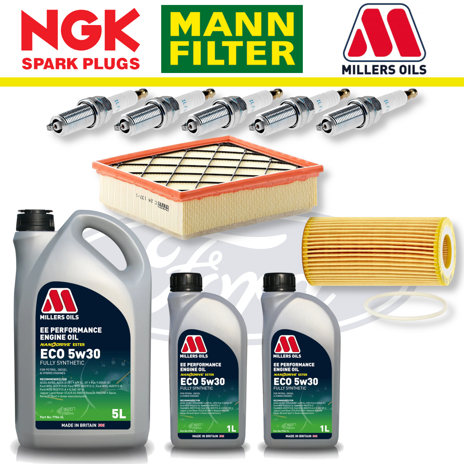 Ford Focus ST Mk2 ST225 2.5 Duratec Home Service Pack - Millers Oil Premium