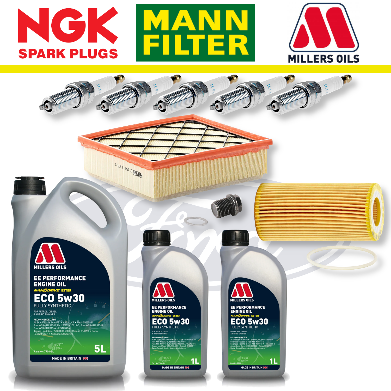 Ford Focus ST Mk2 ST225 2.5 Duratec Home Service Pack - Millers Oil Premium