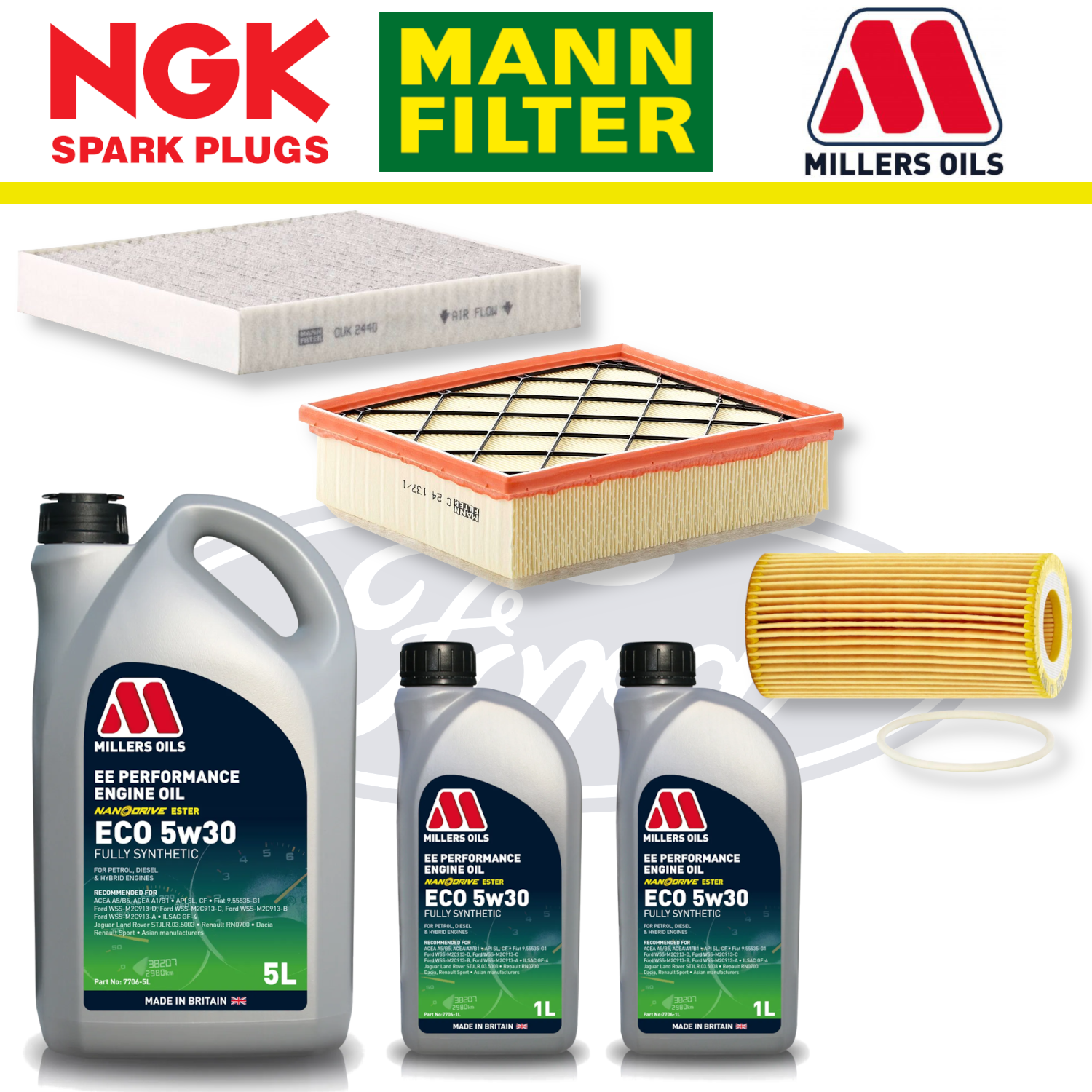 Ford Focus ST Mk2 ST225 2.5 Duratec Home Service Pack - Millers Oil Premium