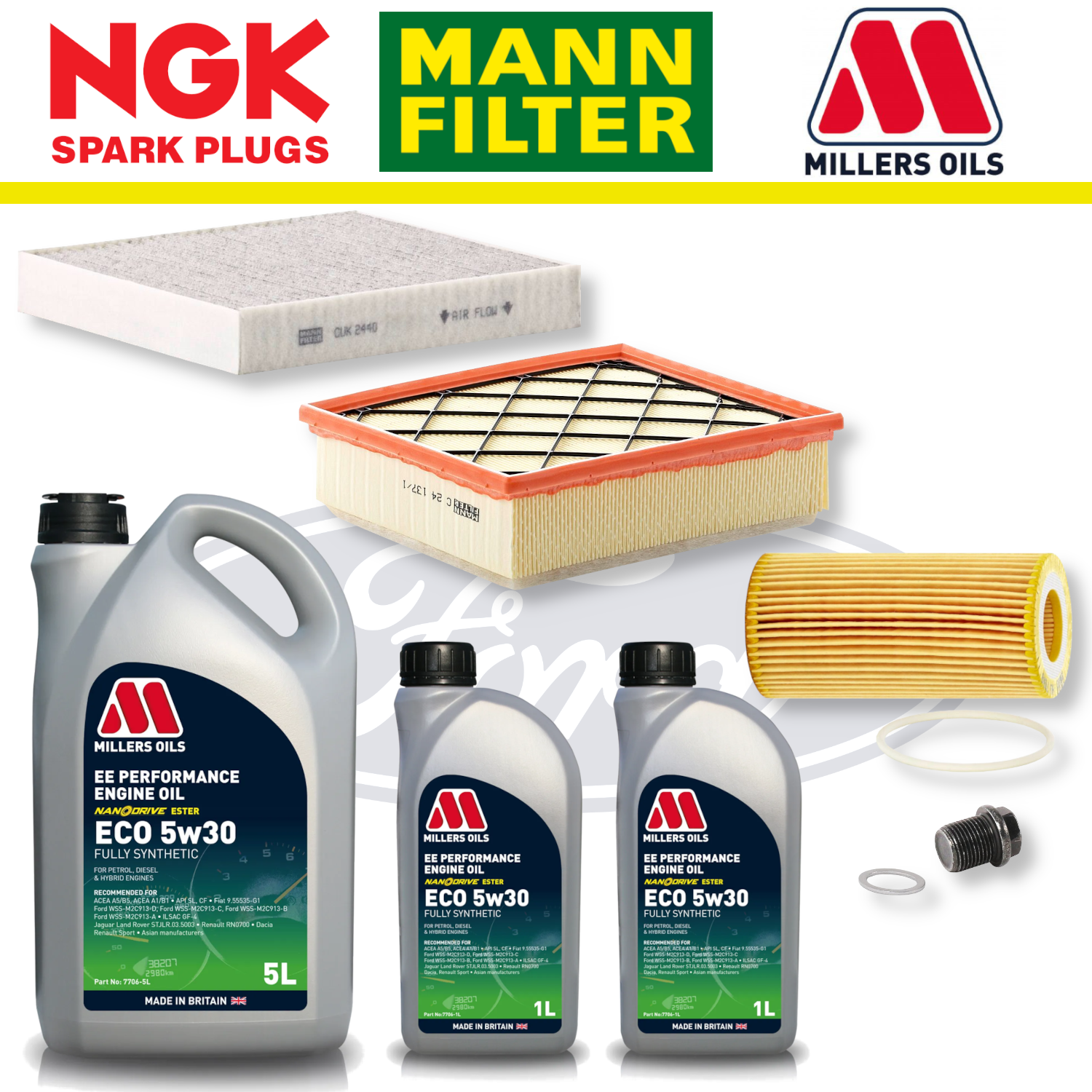 Ford Focus ST Mk2 ST225 2.5 Duratec Home Service Pack - Millers Oil Premium